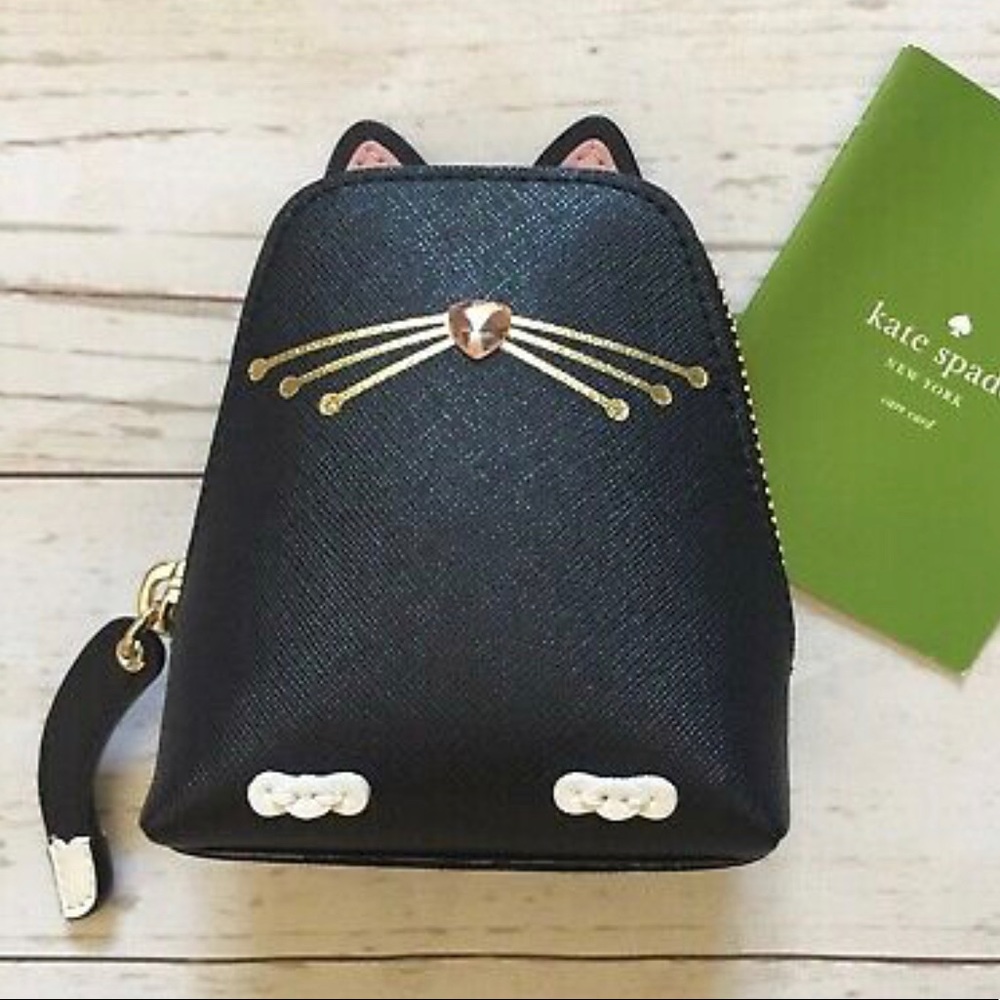 Kate Spade cat coin purse jazz things up NWT! - Picture 4 of 8